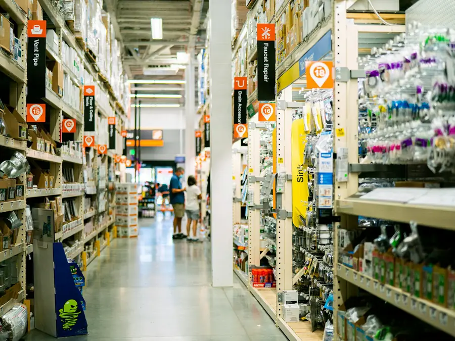 A stocked grocery retail aisle